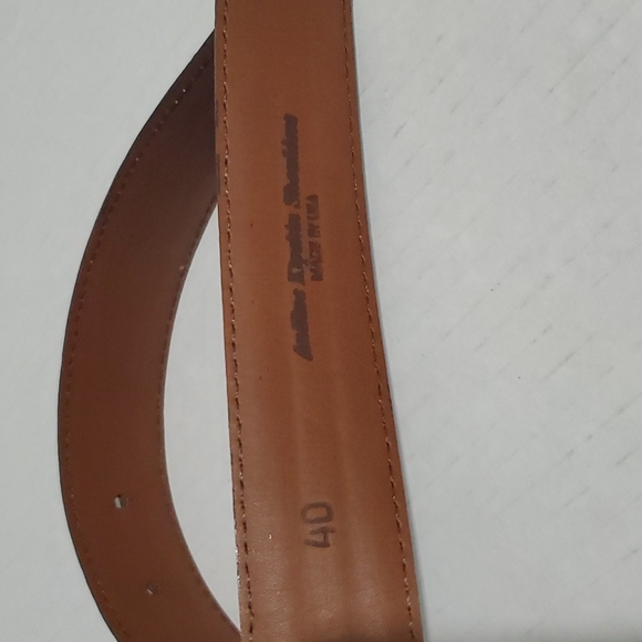 Men's Brown Belt Silver Tone Buckle sz 40 - Picture 8 of 10